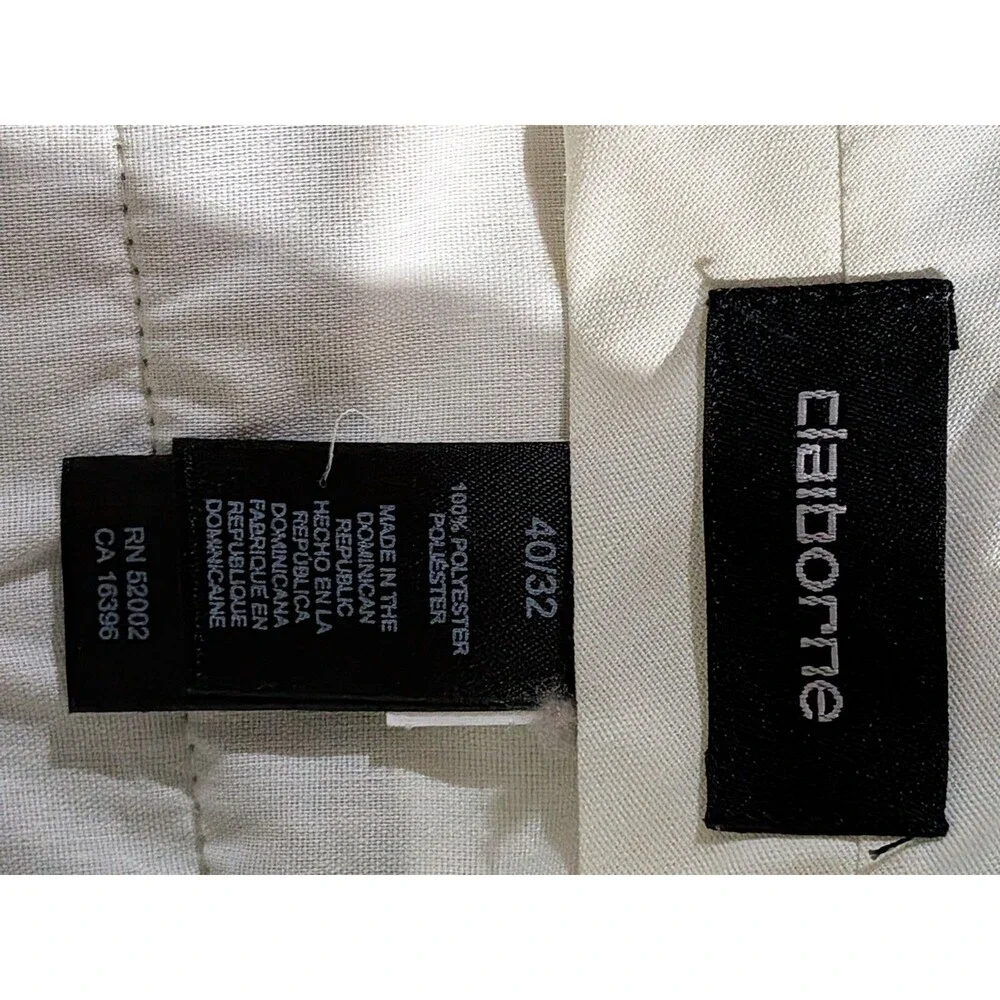 Claiborne Men's Dress Pants 40x32 NWT Beige Microfiber Corded NEW